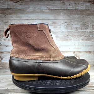 Redhead Mens Size 3M Gray Thinsulate Leather Rain Boots Shoes
